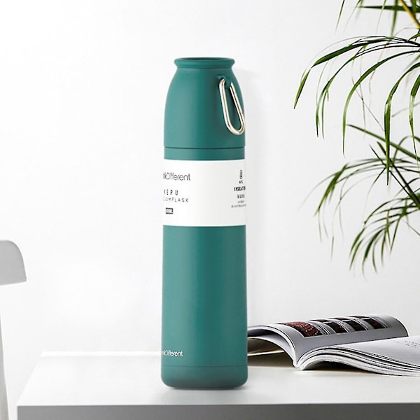 Sport Vakuumflaska Rostfritt Stål Termosmugg 500ml Grön