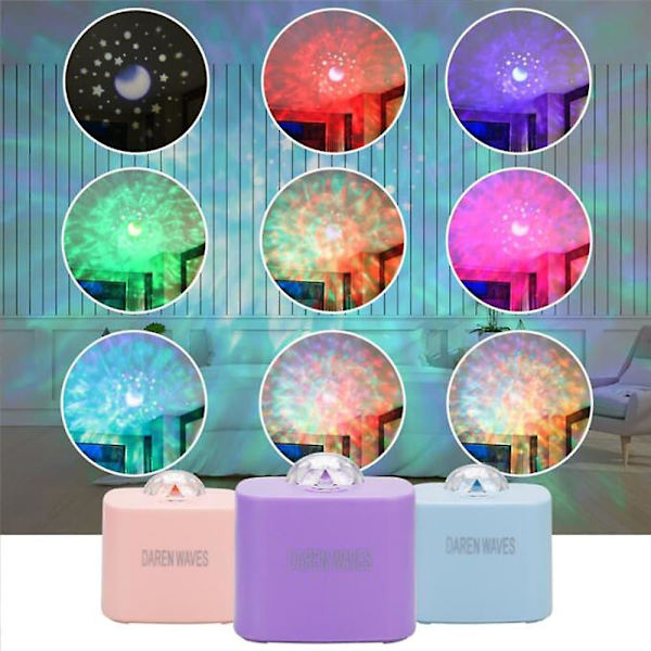 Stjerne Galaxy Projektor Lampe Lystilstande Børnedag USB