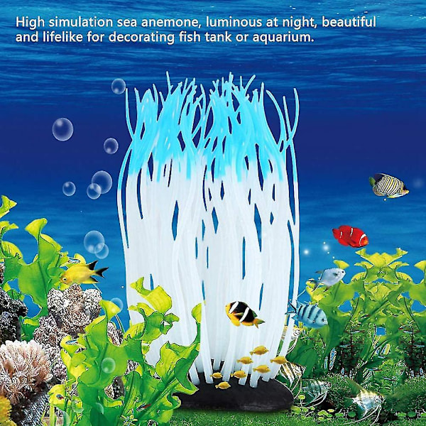 Akvarielandskap Luminous Anemon - Blå