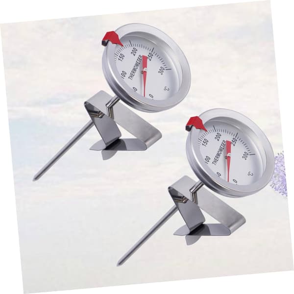 2 st matlagningstermometer kötttermometer rostfritt stål hög temperaturbeständighet exakta avläsningar silver