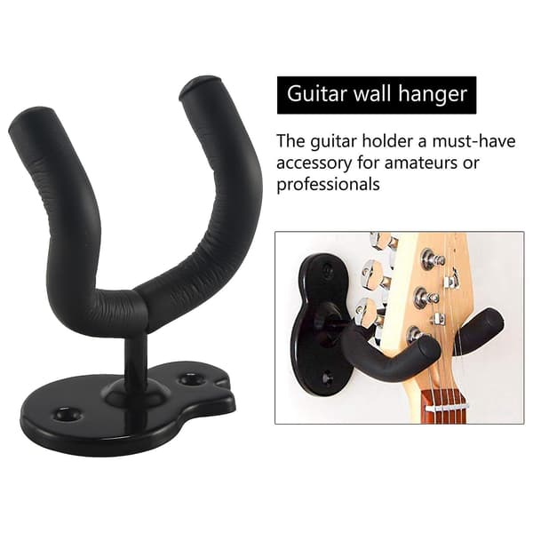 2 st Gitarrväggfäste, Elektrisk Klassisk Basgitarrkrokar Ukulele Väggställ För Hem