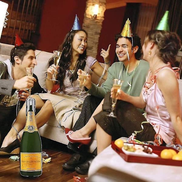 Champagnepropper til mousserende vin - Rustfrit stål vakuumprop 1 stk - sølv