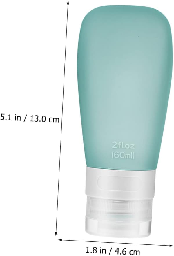 Reseflaskor för toalettartiklar 4 st 60 ml klämflaskset påfyllningsbara PVC-behållare läckagesäkra