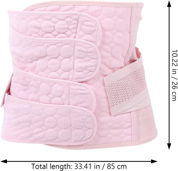 Bälte för postpartum för kvinnor rosa M, magbälte efter kejsarsnitt