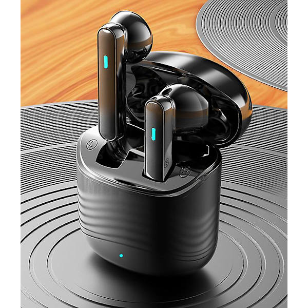 Langattomat kuulokkeet, ENC-melunvaimennusmikrofoni kuulokkeet ja selkeät puhelut, hifi-stereo Black
