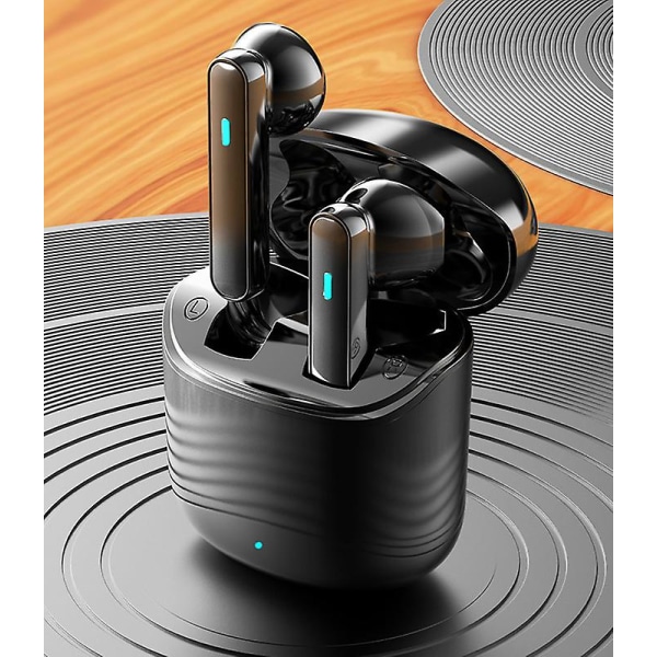 Trådløse ørepropper, ENC støydemping mikrofon øretelefoner og klare samtaler, hifi stereo Black