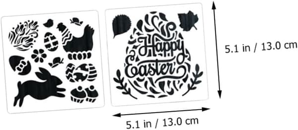 16 st påsk DIY målningsschabloner set för, urholkade ritmallar för vårpyssel