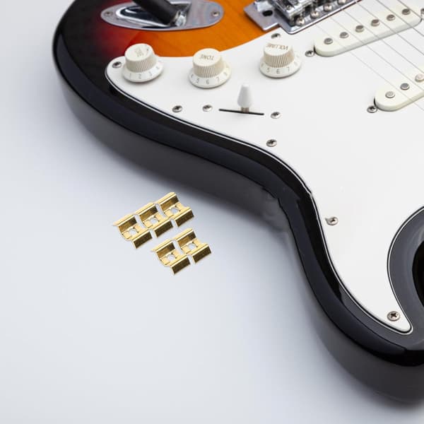 Elgitarr stränghållare 5 st med monteringsskruvar rullsträngsträd basdelar