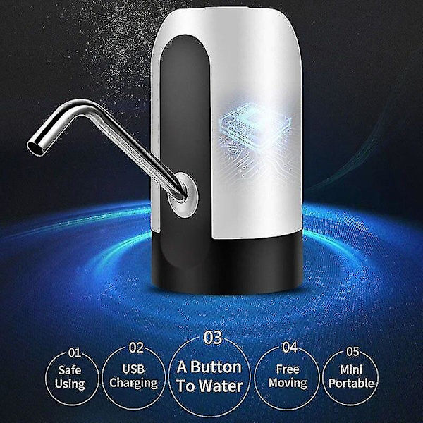 Automaattinen Sähköinen USB Veden Pumppu Annostelija Gallona Pullo Kytkimellä