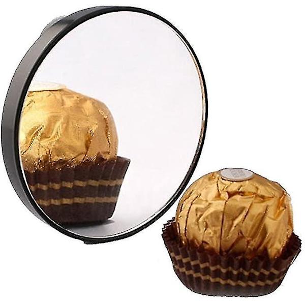 Bärbar Förstorings Spegel Sminkglas 8,8cm 2 Sugkoppar.