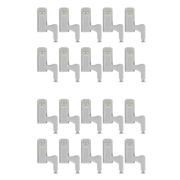 10pcs Cupboard Wardrobe Led Hinge Light Smart Sensor Lamp Warm White