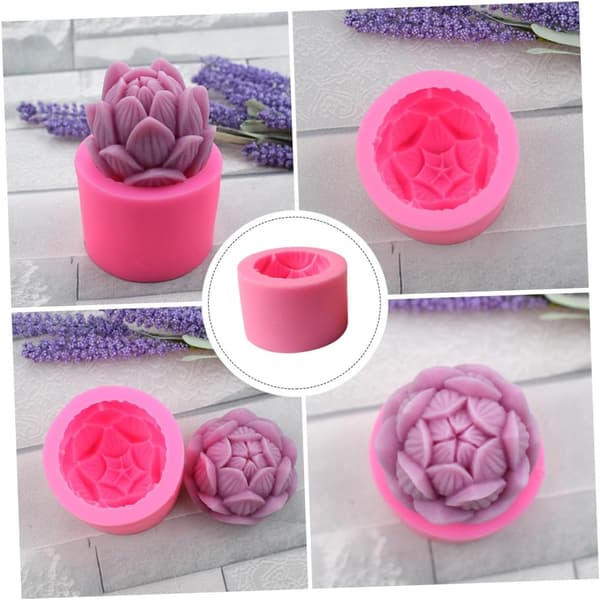 Silikone Lotus Aromaterapi Lysform til DIY Sæbefremstilling Flydende Silikone Kageform