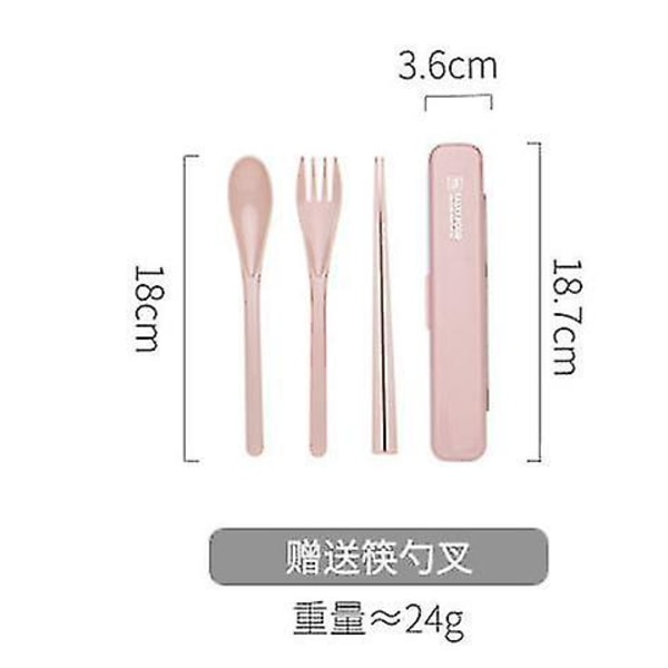 Japansk Microwave Bento Box Bærbare Madkasser Pink