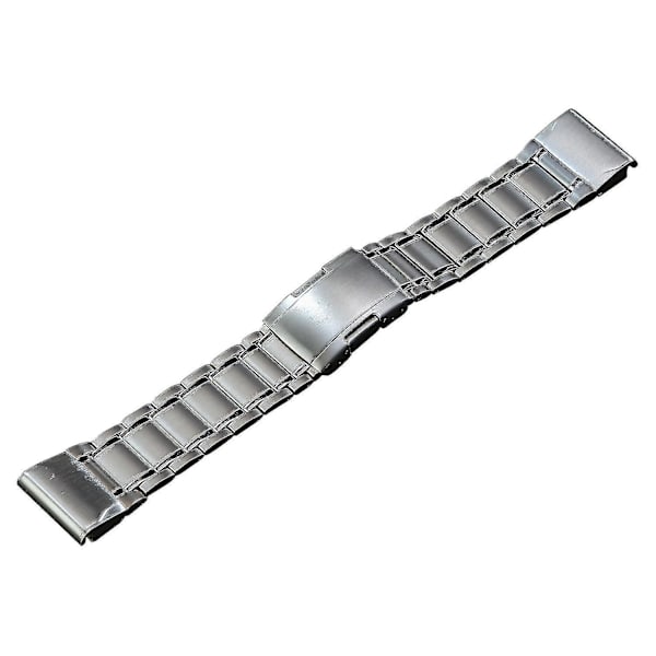 Urrem til Garmin Tactix 7 Pro/fenix 7x/6x Pro, 26mm 5-leds titanium stål urrem Silver