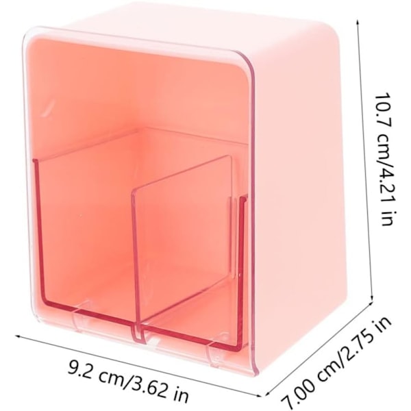 Badeværelses Essentiel Vatpindbeholder Låg 2 Sektioner Makeup Bomulds Organizer Kompakt Design