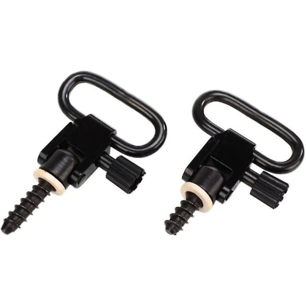 Quick Detach Sling Swivels Studs Hunting Accessories Rifle Sports W/screws(black)(2pcs)