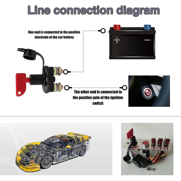 2 Pak 12v/24v Bilbatteri Isolator Afbryder Strøm Afbryder Nødsituation Switch