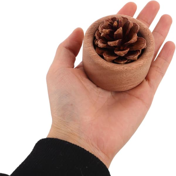 3 st naturlig trädiffusor liten rund eterisk olja aromaterapi diffusor