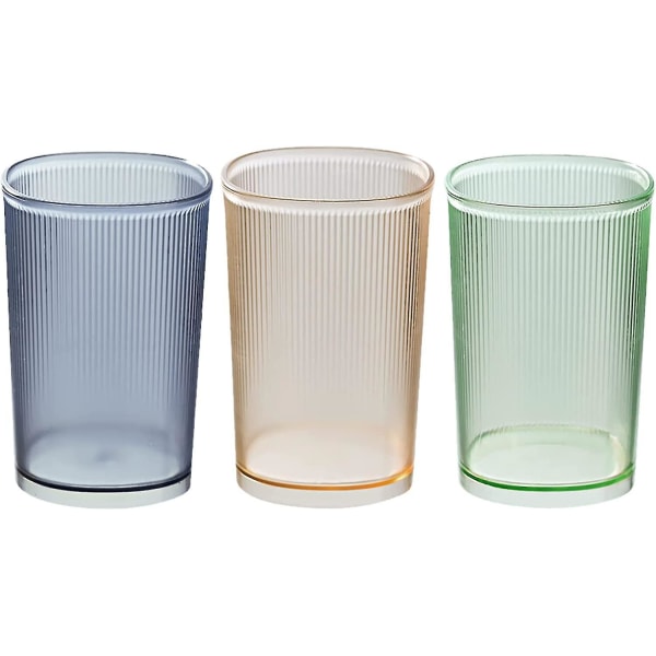 Tandborstmugg i Plast Tandborstmugg Värmebeständig Transparent Tandborstmugg Återanvändbar Bärbar Munsköljkopp För Hem Badrum (blå Grön Gul)