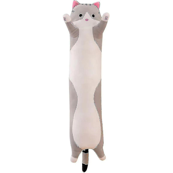 Söt Plysch Kattdocka Katt Plyschdocka Leksak Mjuk Katt Fylld Djur Leksak Kattunge För Barn Och Flickvän (grå, 35,4 tum).
