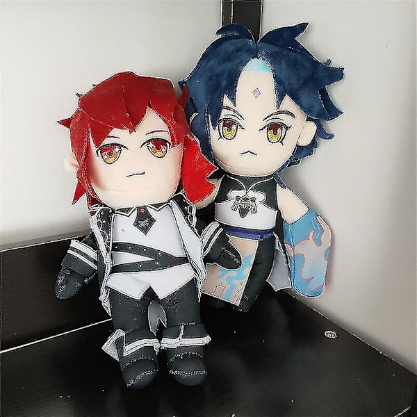 Genshin Impact Xiao Diluc Zhongli Tartaglia Eula Yanfei Paimon Plussilelut Anime Kawaii Heittotyynyt Nukke Manga Täytetty P 28cm blue