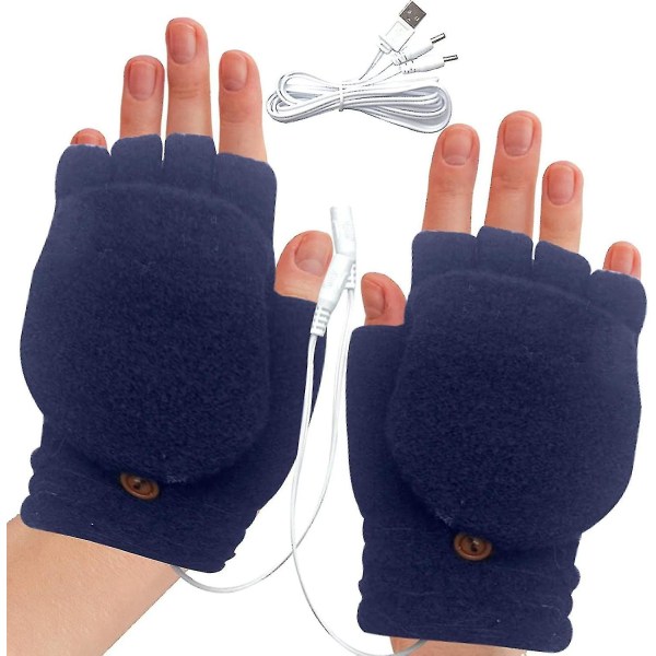 Opvarmede handsker | Vinterhandsker Mænd Kvinder Opvarmede Handsker Med Dobbelt Side Opvarmning | Komfortable helhalvfingeropvarmede vinterhandsker Håndvarmer til