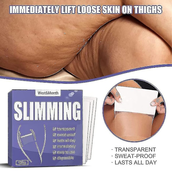 30 st Skinn Åtdragande Benmask, Skinnare Åtdragande Anti Cellulite Lårplåster, Lårlyft Tejp
