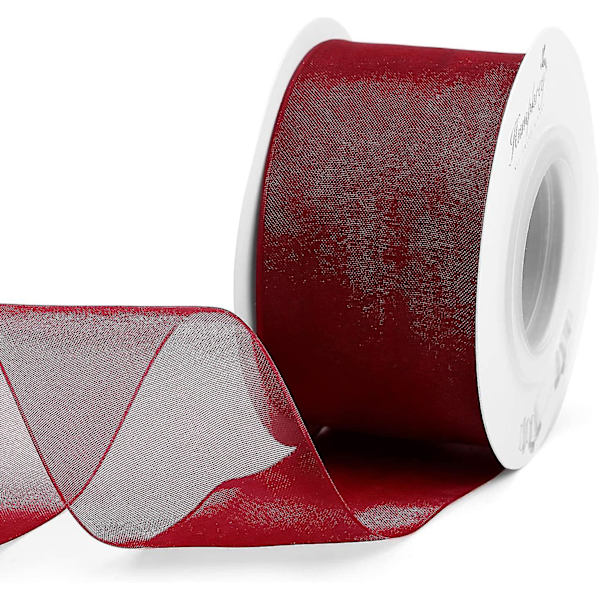 Redhrey's Craft 1-1/2 Tums Charcoal Shimmer Genomskinlig Organzarulle - 25 Yards Va