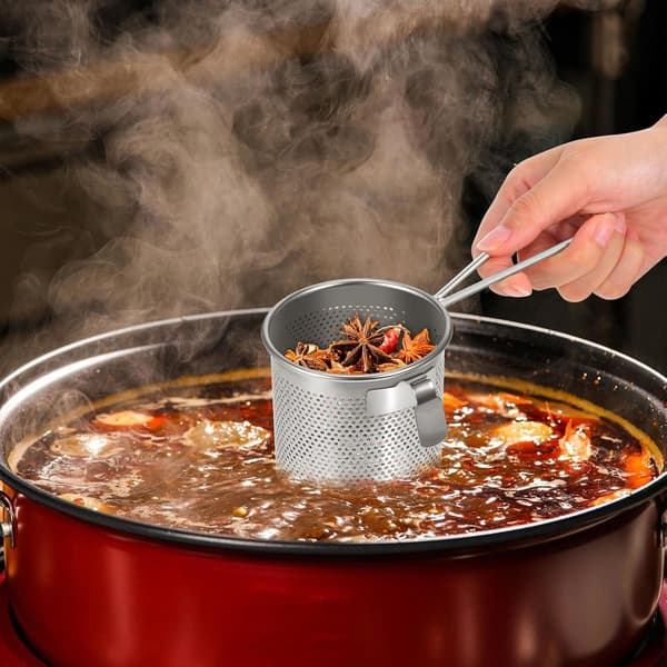 Hot-Pot Side Colander Hot Pot Side Colanders Rustfritt Stål Enkel Design Enkel å Bruke Enkel