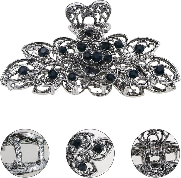 Hårklämma för kvinnor, Retro Chic, Rhinestone, Legering, Elegant
