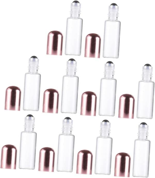 10 st tomma glasflaskor för parfym eterisk olja rollerball för aromaterapi för resor och DIY-doftprojekt