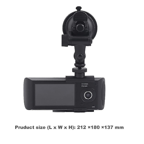 HD 1080p Auton Videorekisteri Kaksoisobjektiivillä Tallennus Auton DVR-kamera
