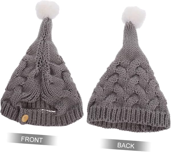 Stickad mössa härlig tjock varm ullmössa för hösten chic design bekväm att bära present