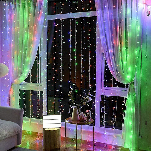 Julbröllop 3mx2m 240LEDs Vit Flerfärgad Ljus
