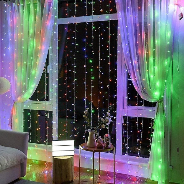 Julebryllup 3mx2m 240LEDs Hvid Multifarvet Lys