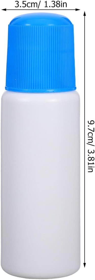 10 st 50 ml plastflaskor med vätskeapplikator med blå korkar svampspets reagensflaskor