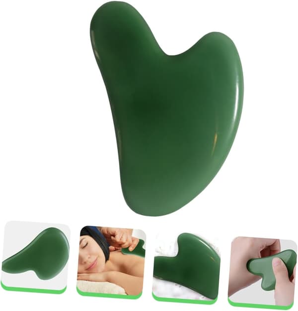 Jade Senpinne för Ansikts- och Kroppsskönhet Hjärtformad Massager