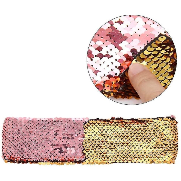 Sequin Hodebånd Havfrue Reversibel Elastisk Stretch