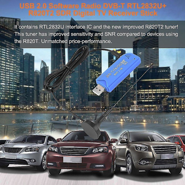 Usb 2.0 Ohjelmisto Radio Dvb-t Rtl2832u R820t2 Tv-vastaanotin