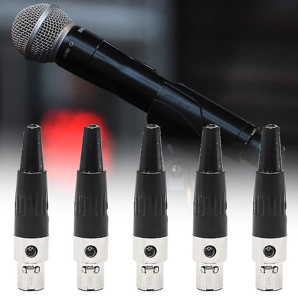 Blå 5-pack Hona Hane Mini-kontakt för Mikrofon Ljudkabel
