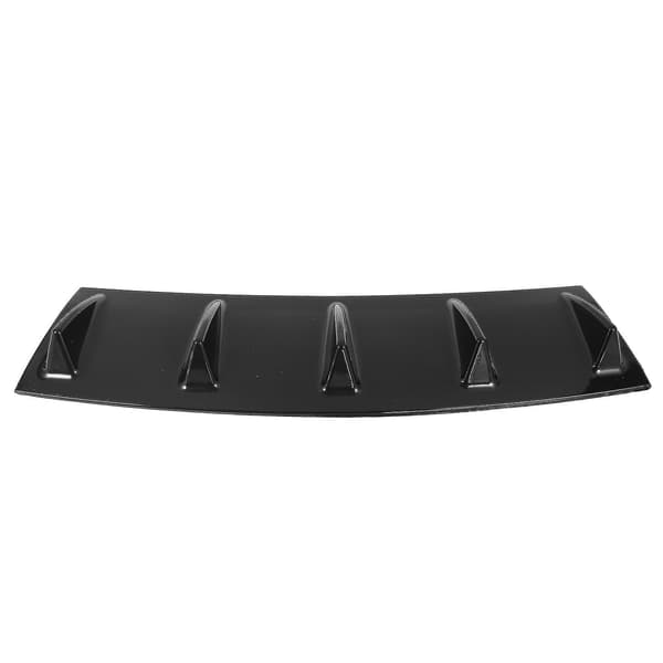 2x Hot 58.4x15.2cm Style Universal Bagagerumslæb Diffusor 5 Fin Glans Sort Abs Bil Diffusor Fin
