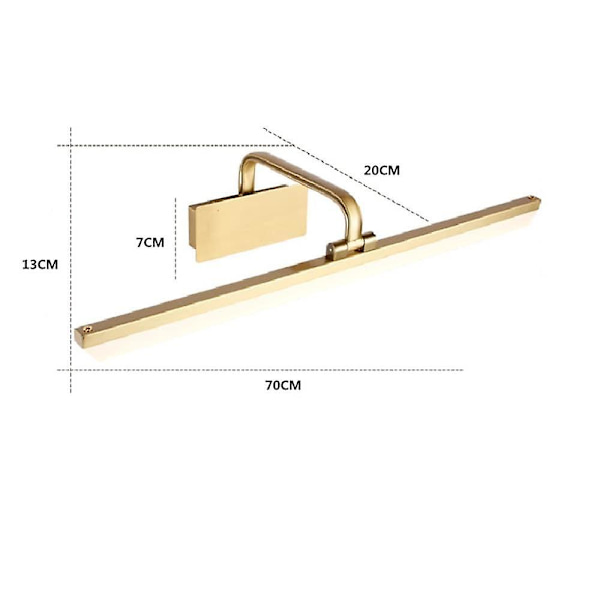 1-lys 70cm LED væglampe Vandafvisende Mat Nordisk