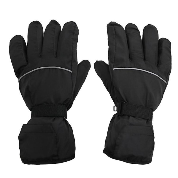 Elektriske varmehansker for utendørs bruk - Vinteroppvarming, batterilading, sykling Gray-black