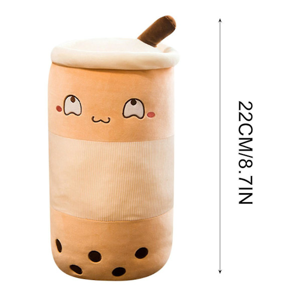 Leke 22cm 3D Søt og Myk Frukt Melkete Plush Leke Melkete Dukke Dukke Brown