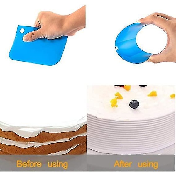 12-pack Plastskrapa Spatel Set Kakdekoration DIY Köksverktyg
