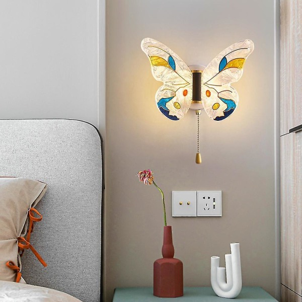 8w sängyn seinävalaisin Lastenhuoneen led-perhoslamppu