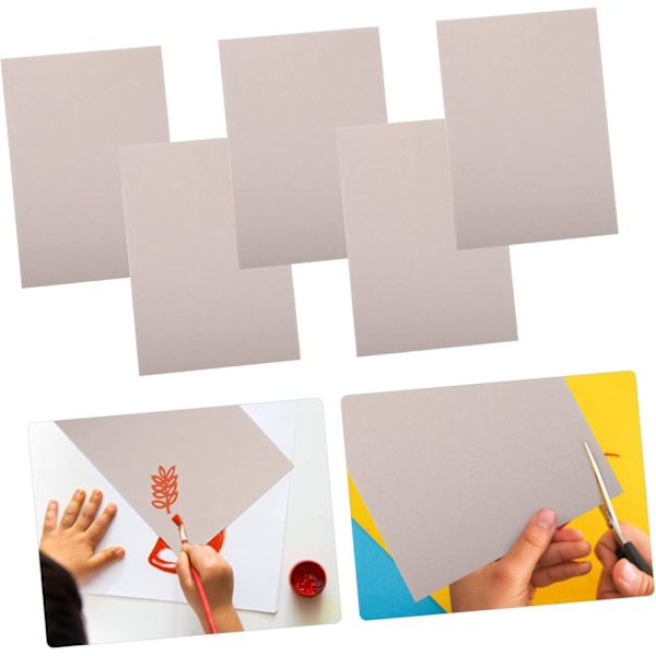 Tykt gråt pap til hobbyprojekter 10 stk. drenge og materiale skumplade modeller pap