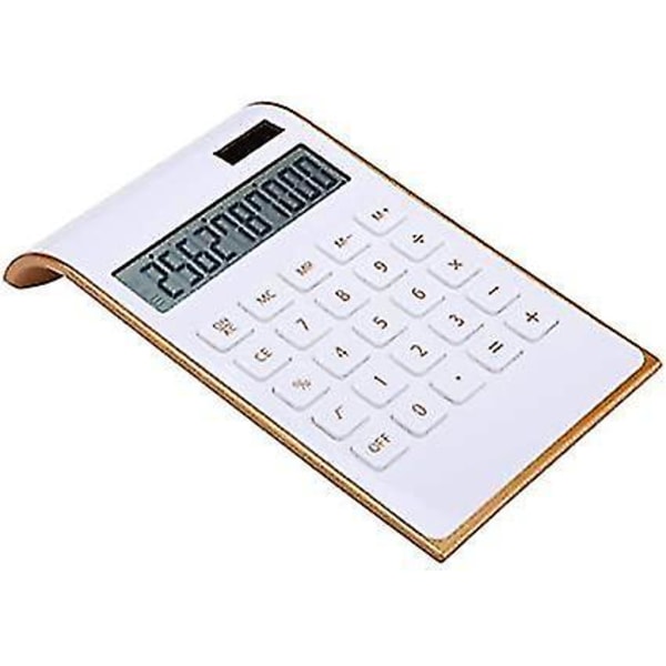 Kalkulator Slim Elegant Design Dobbeltdrevet Desktop Solar Pow
