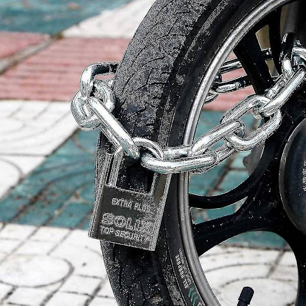 Cykelsikkerhed Cykel Lås Hårdt Cykel Skive Lås Med 8mm Kæder Lås, Motorcykel Lås