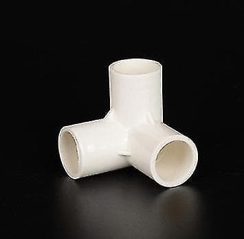 3 Vejs Indvendig Diameter 20mm PVC Fitting Byg Robust Drivhusramme Møbelforbindelser 2stk Hvid